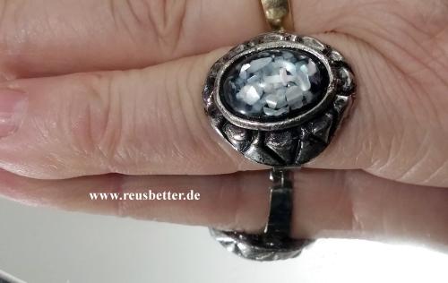 Schmuckstein Ring Rosen Quarz gr.17